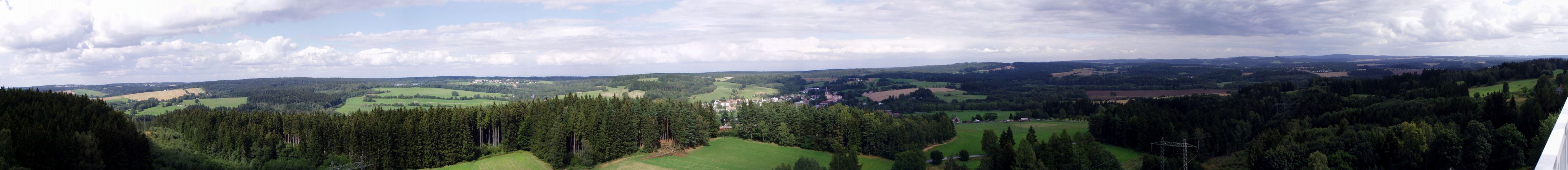 Panoramatický pohled ze zuberské rozhledny