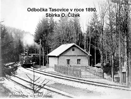 Odboka Tasovice za provozu v roce 1890